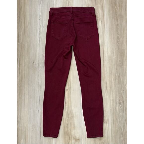 L'Agence Margot Skinny Jeans sz 26 Dark Berry - Wax Coating Faded- Size 26x26 - Picture 5 of 15